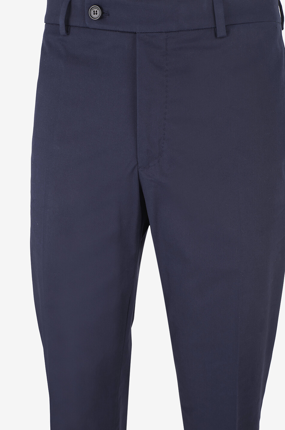 SLOWEAR Straight-leg cotton canvas trousers Men DARK BLUE 3