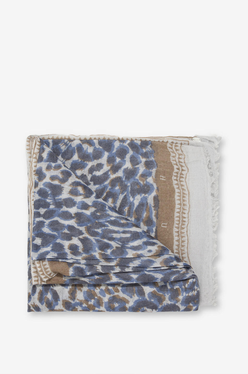 FRIENDLY HUNTING Felted Stole Cheetah printed cashmere stole Women MULTI COLOURED 2