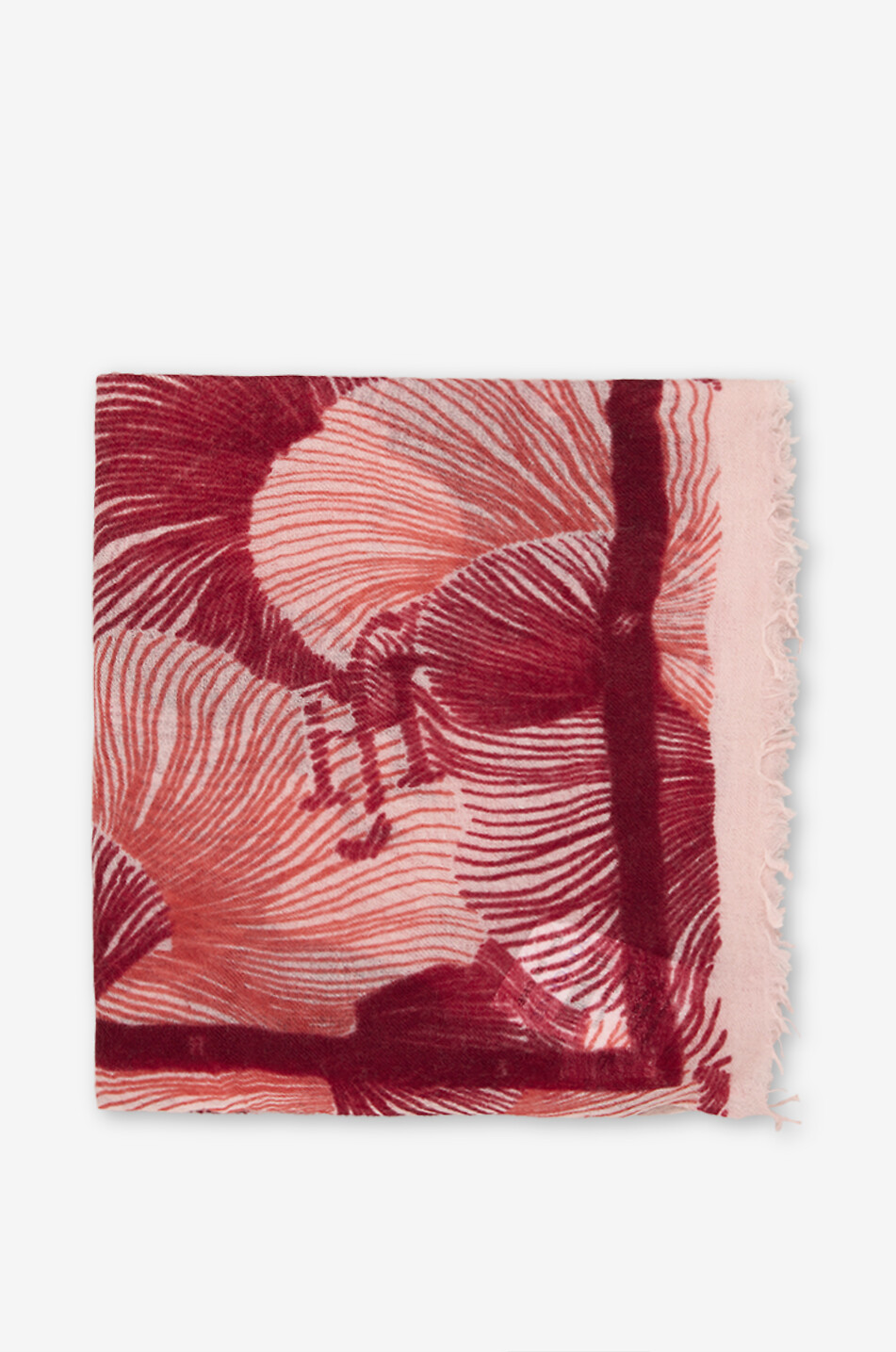 Felted Stole Thyme Fluid printed cashmere stole