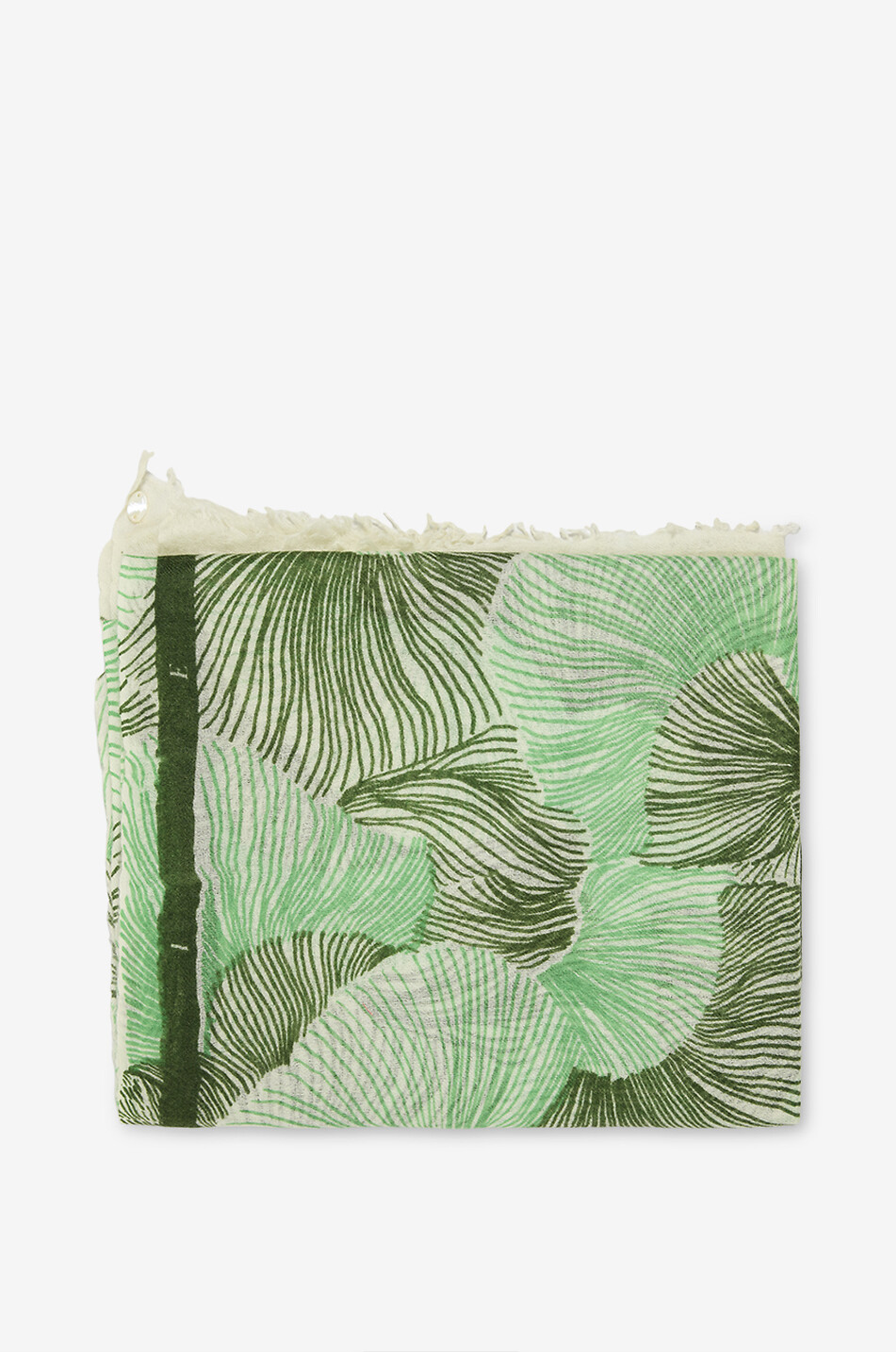 Felted Stole Thyme Fluid printed cashmere stole