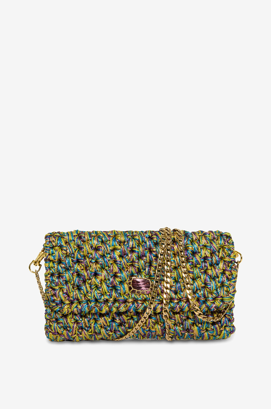 BOKS&BAUM PARIS Glitzernde gehäkelte Ketten-Schultertasche Anton Damen BUNT 1