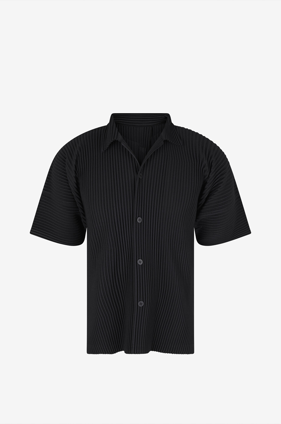 Chemise à manches courtes plissée en jersey