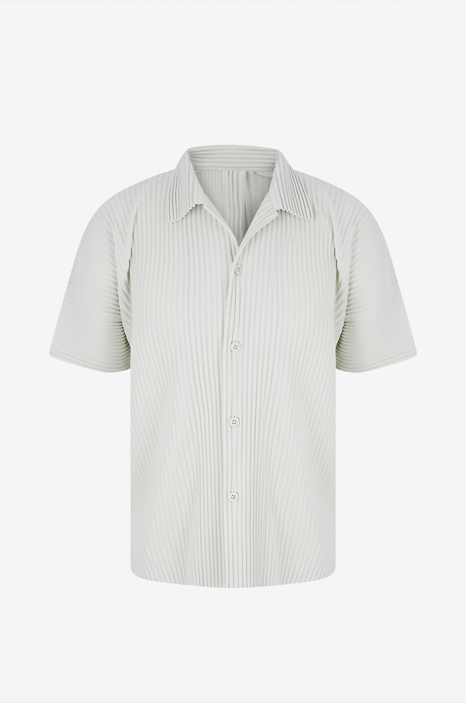 Chemise à manches courtes plissée en jersey