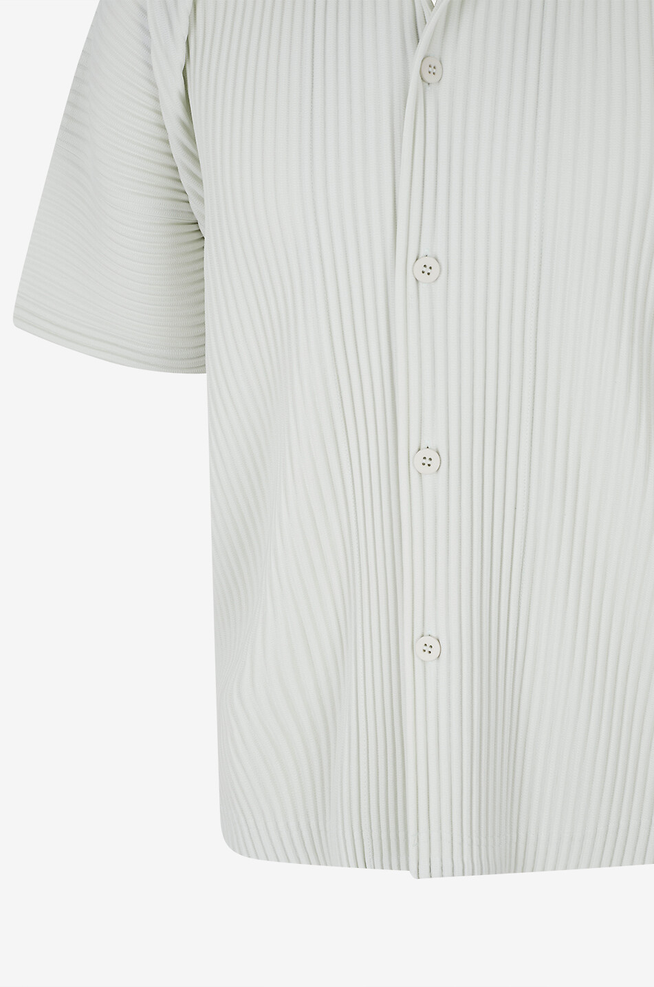 HOMME PLISSÉ ISSEY MIYAKE Chemise à manches courtes plissée en jersey Homme VERT CLAIR 3