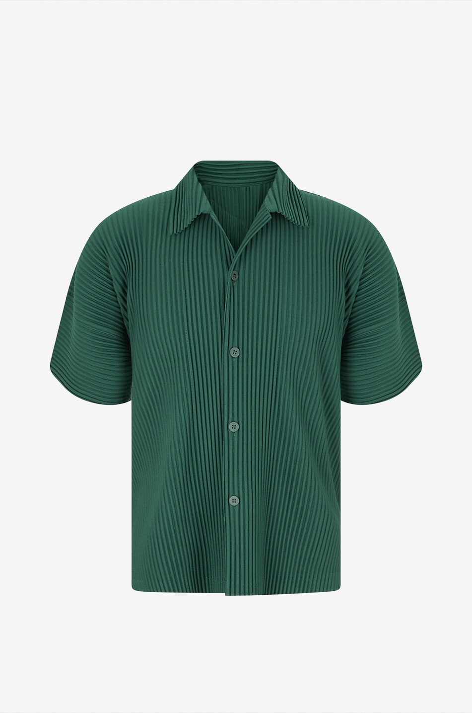 Chemise à manches courtes plissée en jersey