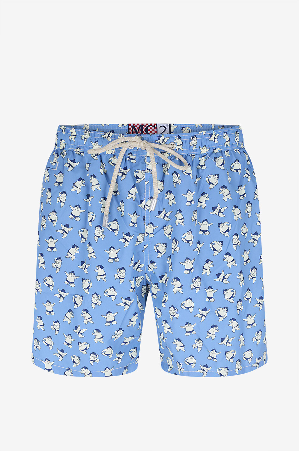 MC2 SAINT BARTH Badeshort mit Fantasiedruck Lighting Micro Fantasy Herren MITTELBLAU 1