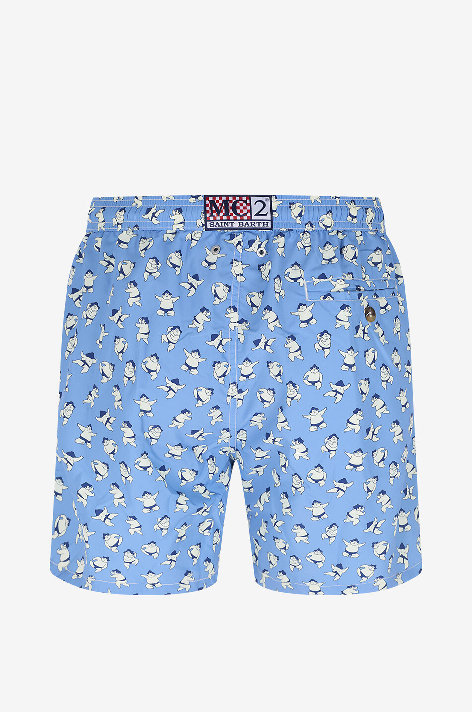 MC2 SAINT BARTH Badeshort mit Fantasiedruck Lighting Micro Fantasy Herren MITTELBLAU 2