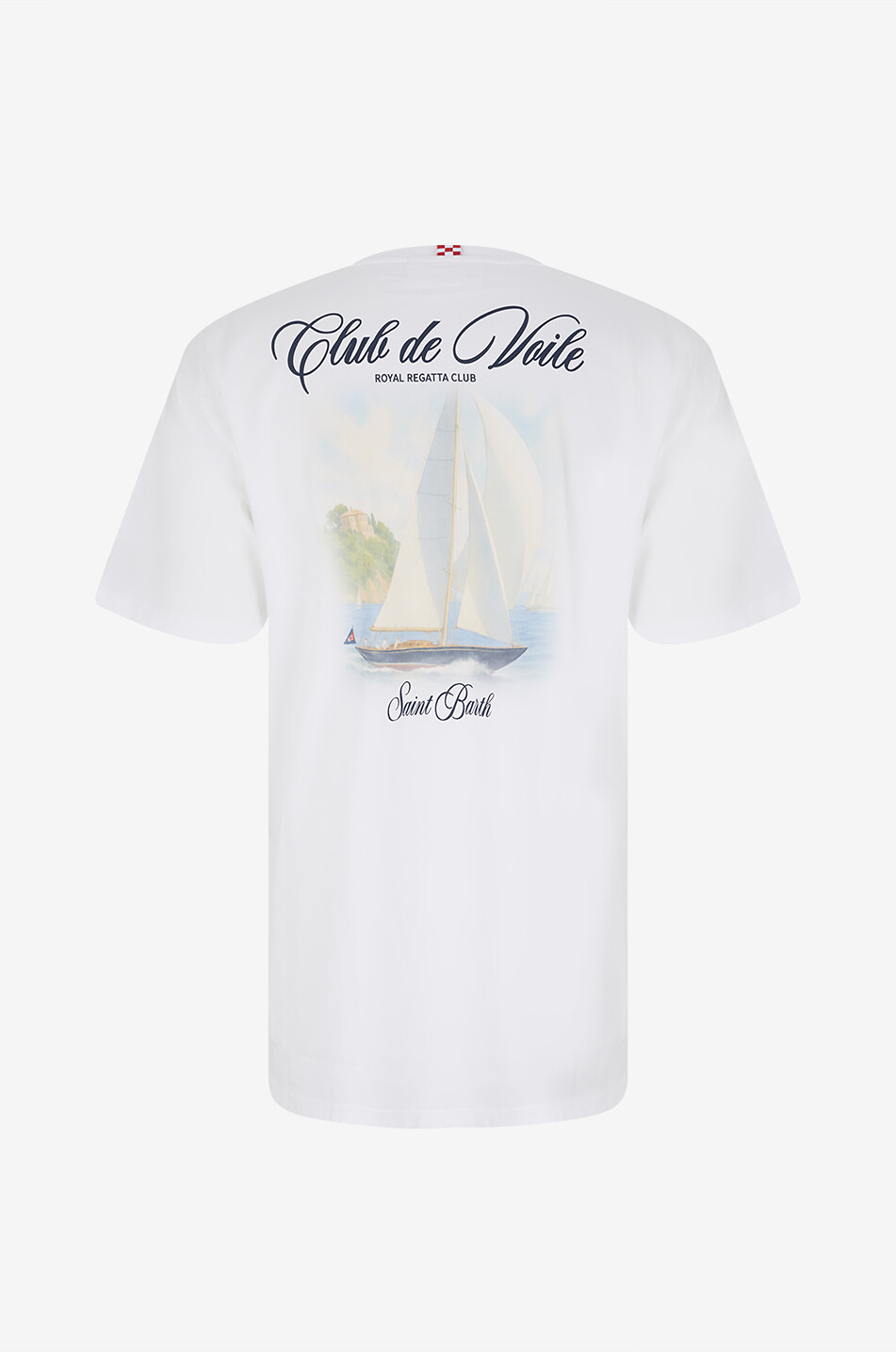MC2 SAINT BARTH Portland printed cotton crewneck T-shirt Men WHITE 2