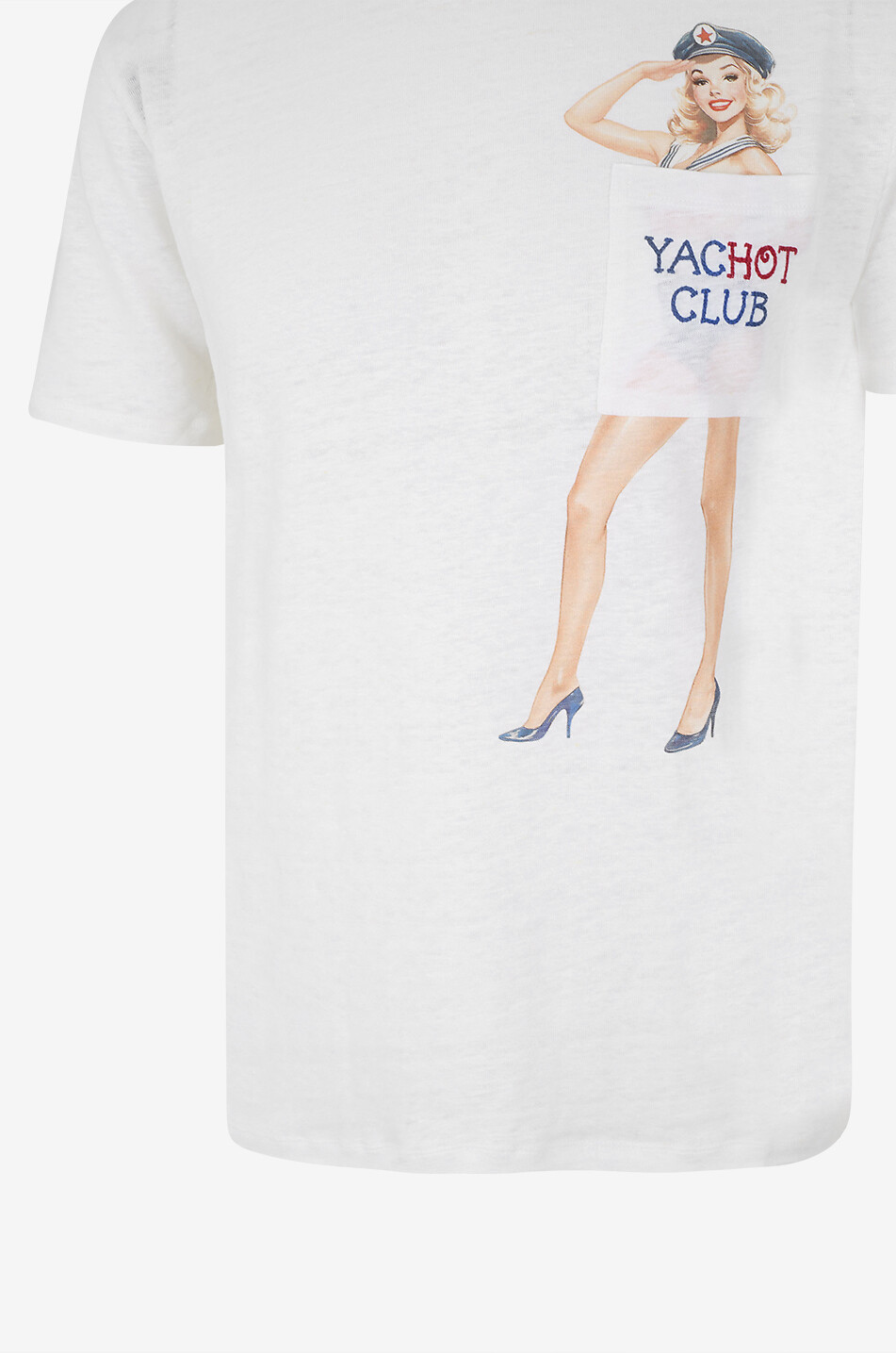 MC2 SAINT BARTH Ecstasea printed linen round-neck T-shirt Men WHITE 2