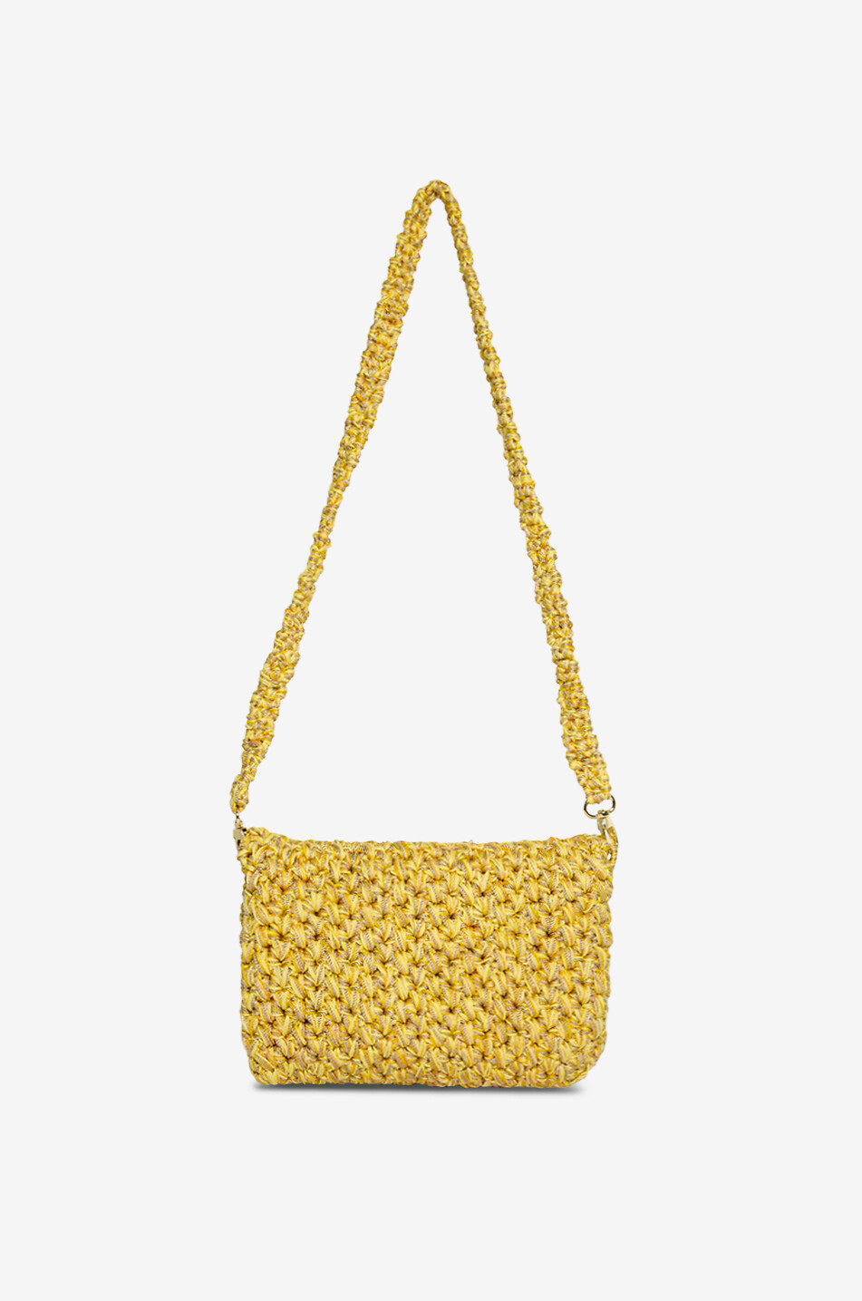 BOKS&BAUM PARIS Funkelnde rechteckige Häkeltasche Bovary Damen GELB 3
