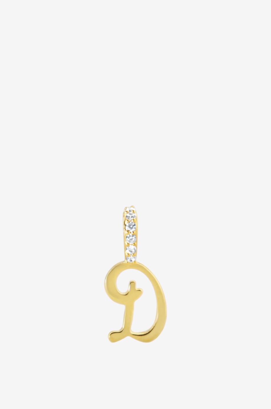 DAPHINE Goldener Anhänger mit Zirkonia Initial Charm - D Damen GOLDEN 1