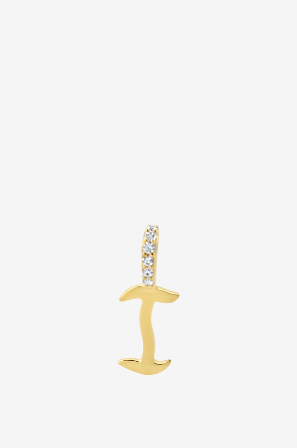 DAPHINE Goldener Anhänger mit Zirkonia Initial Charm - I Damen GOLDEN 1