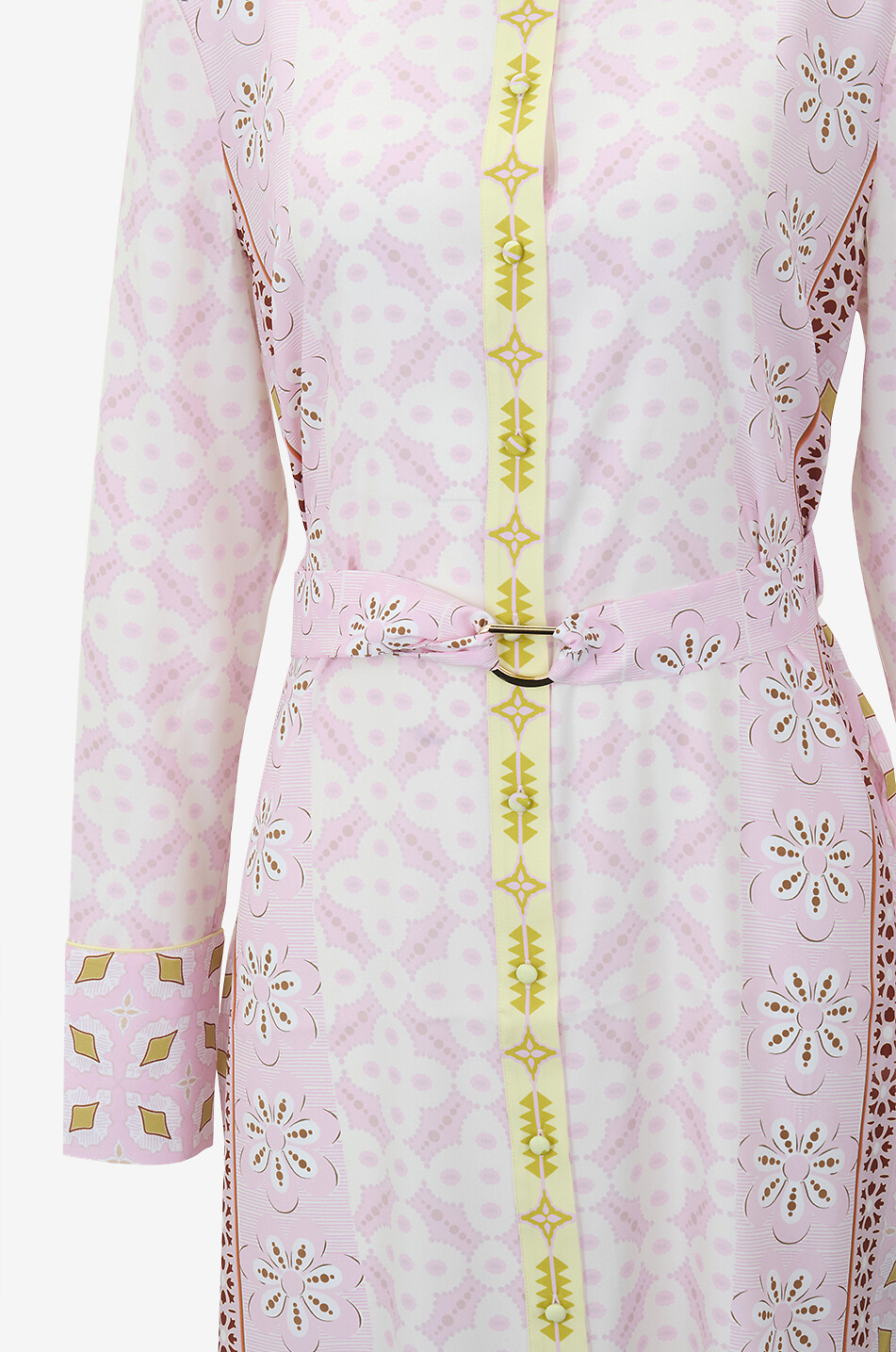 HERZENS Scarf printed silk blend midi shirt dress Women LIGHT PINK 3