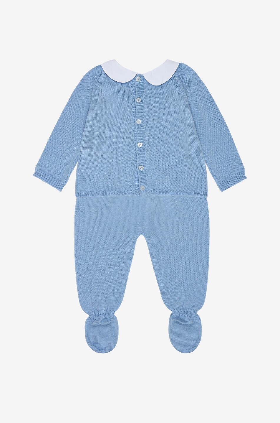 LA COQUETA Inigo baby cable-knit jumper and knit trousers set Baby BLUE 2