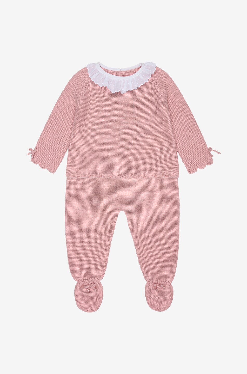 Ensemble pull torsadé et pantalon en maille bébé Leonor