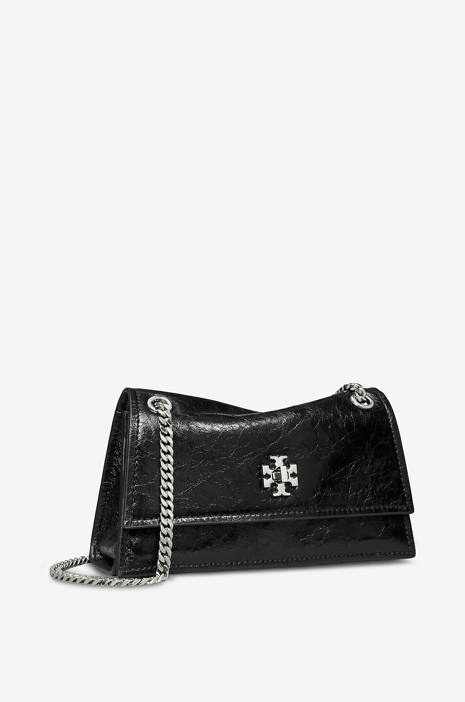 TORY BURCH Sac porté épaule en cuir d'agneau craquelé Kira Mini Femme NOIR 2