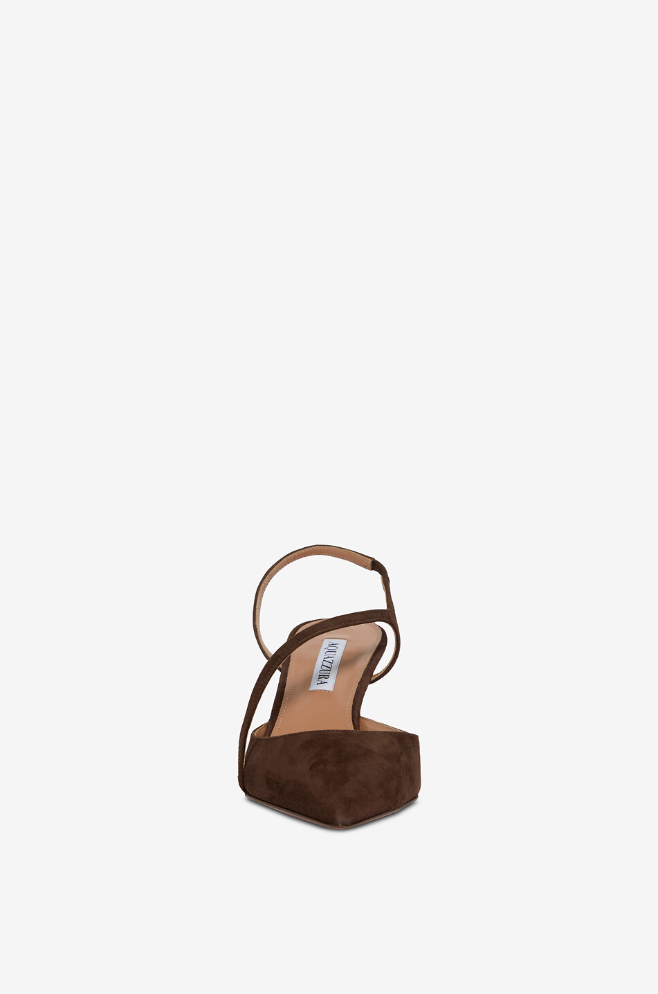 AQUAZZURA Dynasty 65 suede slingback pumps Women BROWN 2