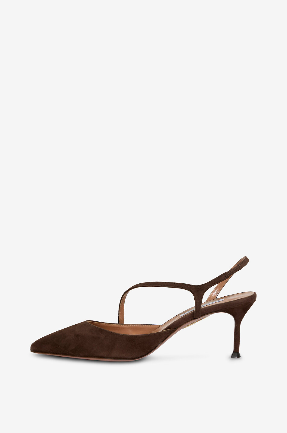 AQUAZZURA Dynasty 65 suede slingback pumps Women BROWN 4