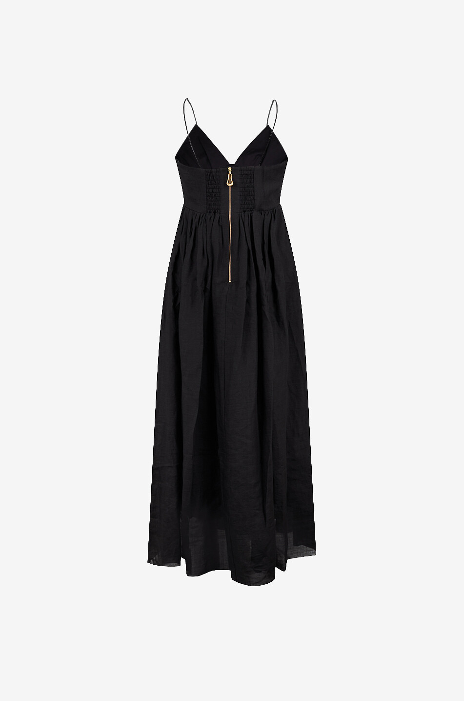 AJE Langes Kleid mit V-Ausschnitt aus Canvas Vacation Damen SCHWARZ 3