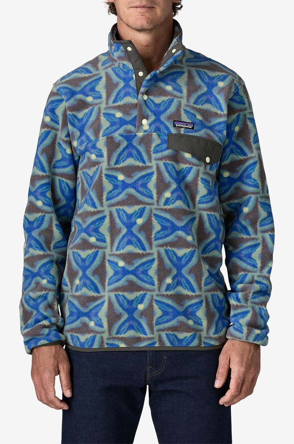 PATAGONIA Fleece-Sweatshirt mit Stehkragen Snap-T Herren DUNKELBLAU 2