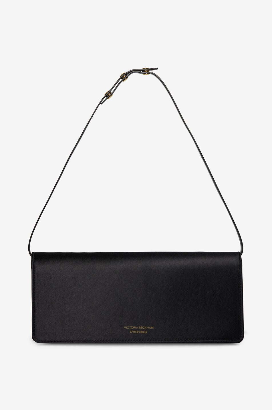 VICTORIA BECKHAM Dorian East-West satin clutch Women BLACK 3