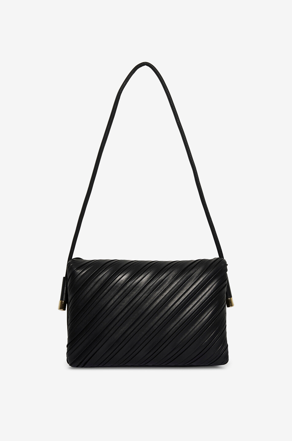 VICTORIA BECKHAM Sac porté épaule plissé en cuir de veau Soft Dorian Femme NOIR 3