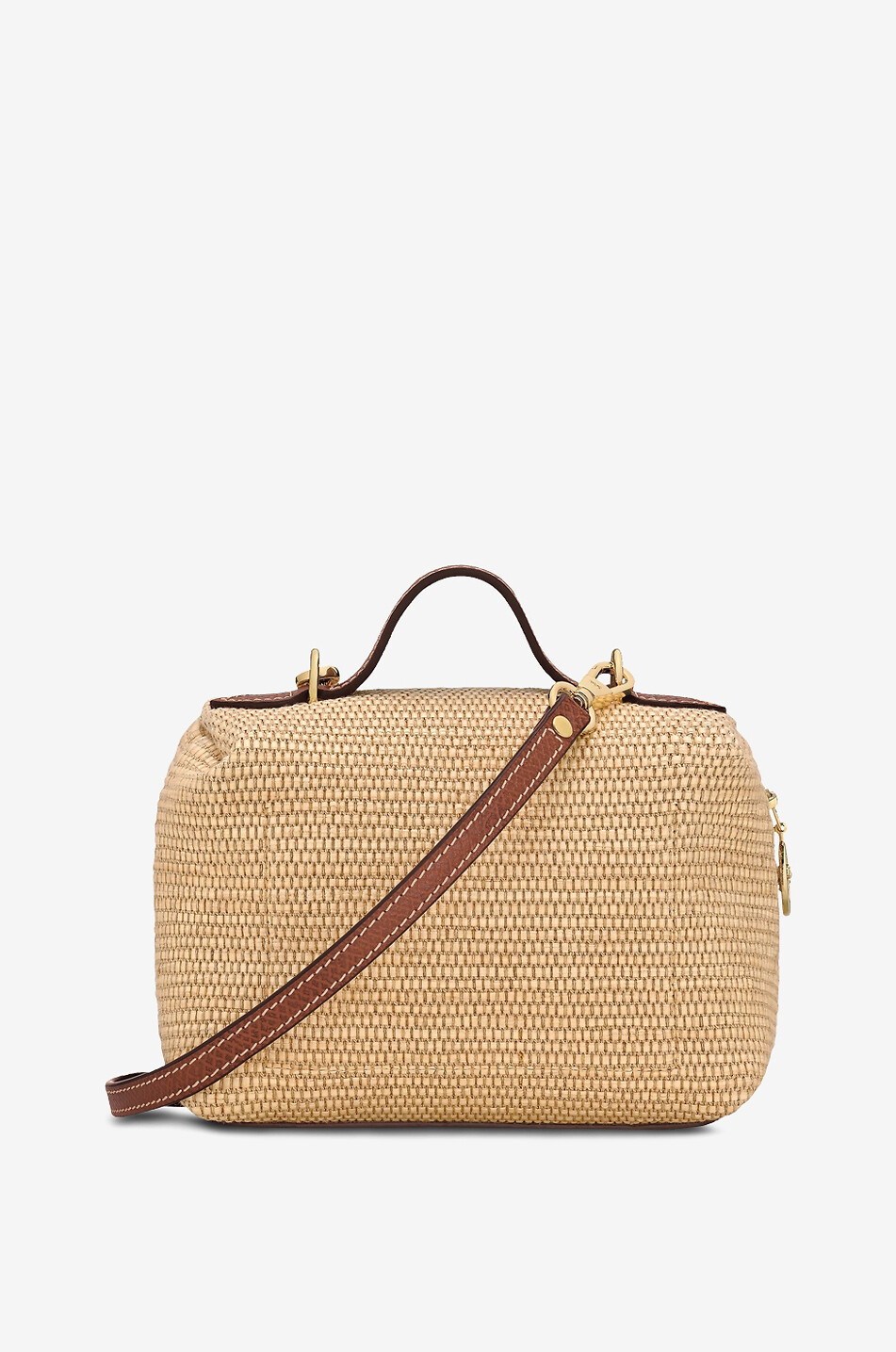 LONGCHAMP Umhängetasche aus Bast und Leder Le Pliage Collection XS Damen HELLBRAUN 2