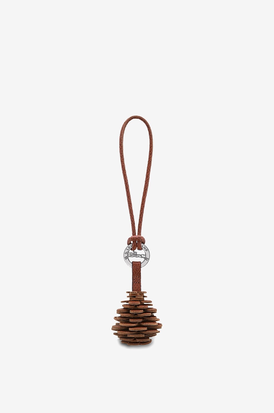 Schlüsselanhänger und Taschen-Charm aus Rindsleder Tannenzapfen