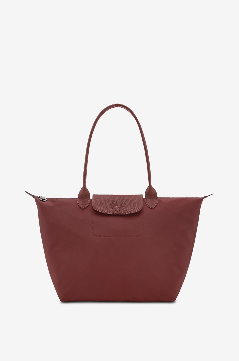 LONGCHAMP Shopper aus Canvas und Leder Le Pliage One L Damen DUNKELROT 1
