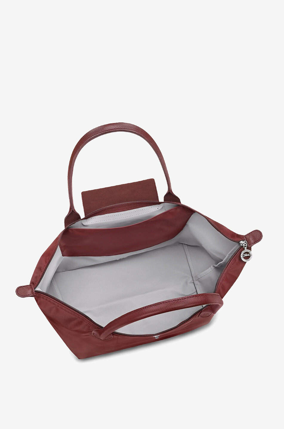 LONGCHAMP Shopper aus Canvas und Leder Le Pliage One L Damen DUNKELROT 5