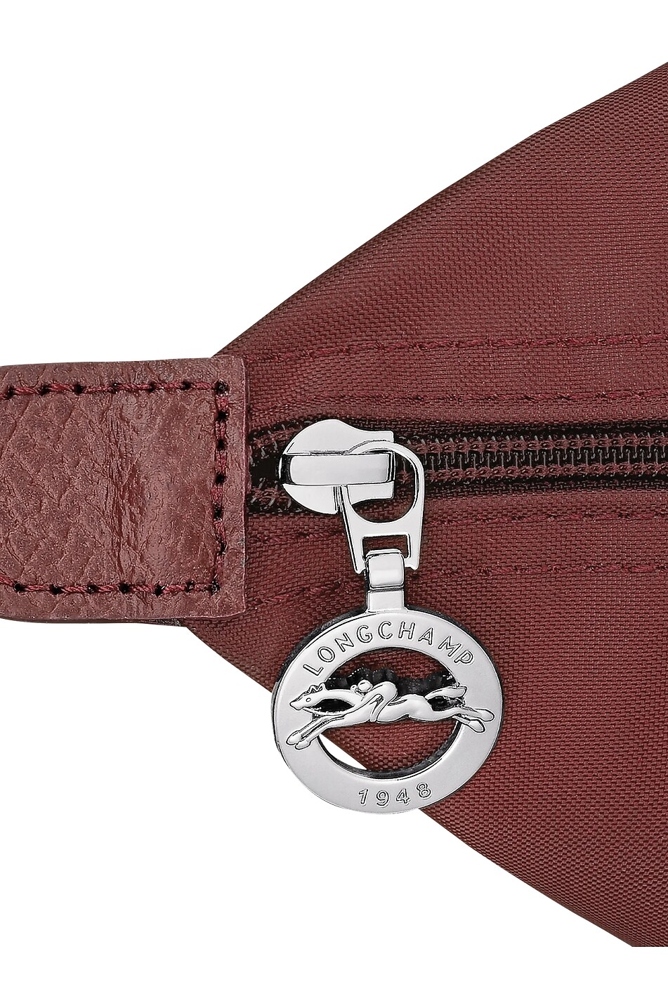 LONGCHAMP Shopper aus Canvas und Leder Le Pliage One L Damen DUNKELROT 6