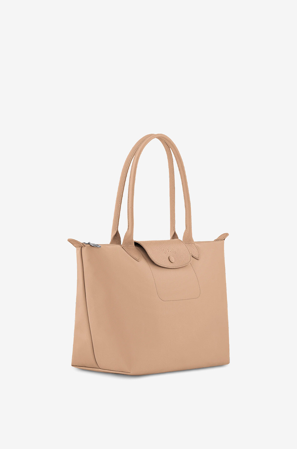 LONGCHAMP Le Pliage One M canvas and leather tote bag Women BEIGE 4