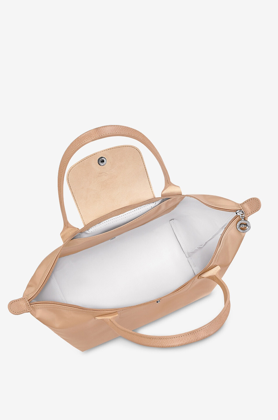 LONGCHAMP Le Pliage One M canvas and leather tote bag Women BEIGE 5