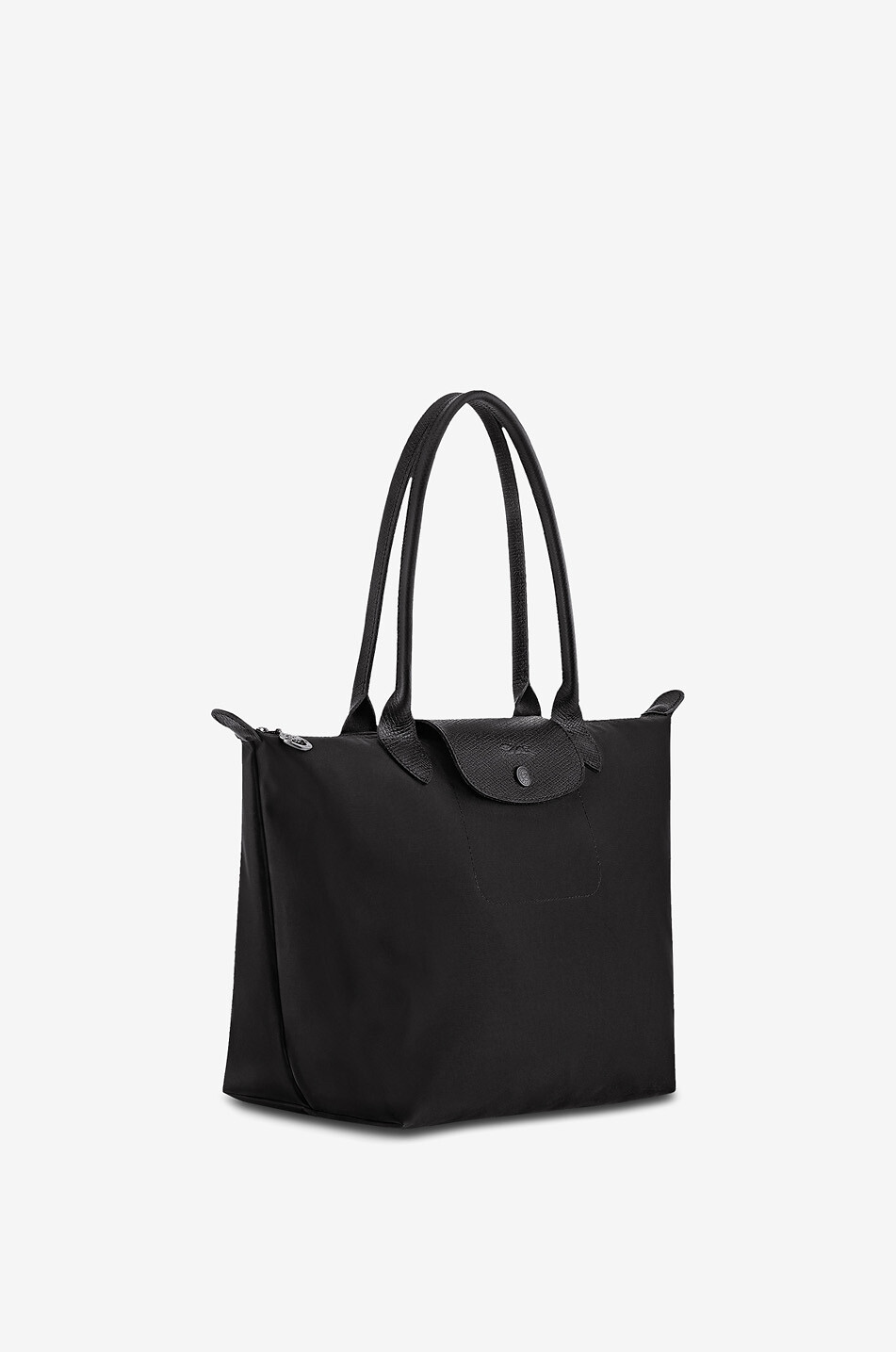 LONGCHAMP Shopper aus Canvas und Leder Le Pliage One M Damen SCHWARZ 4