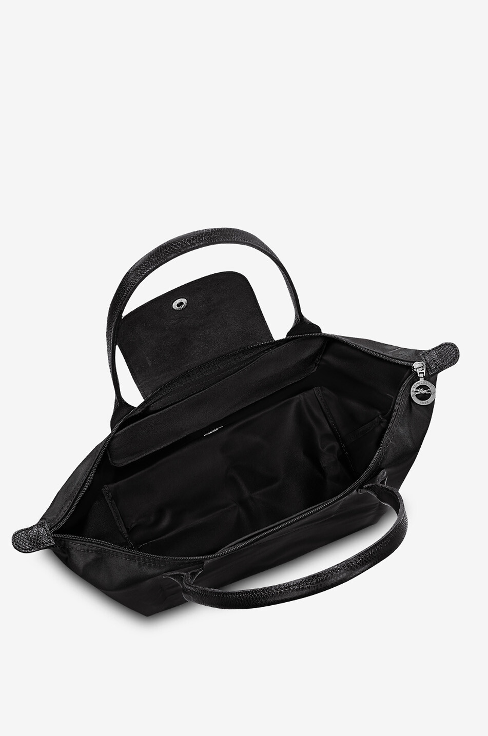 LONGCHAMP Shopper aus Canvas und Leder Le Pliage One M Damen SCHWARZ 5