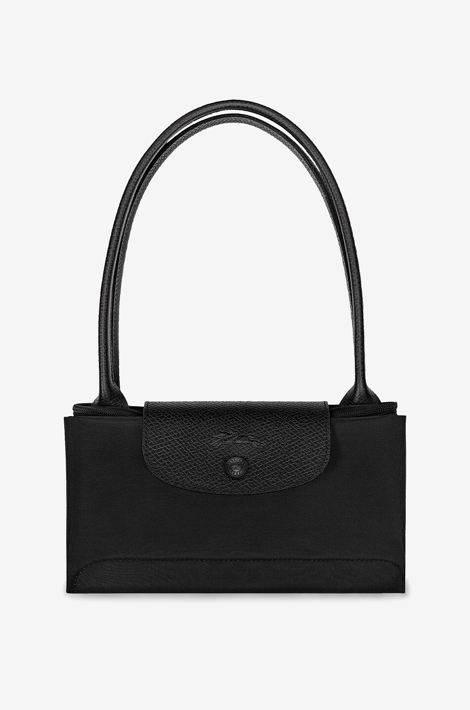 LONGCHAMP Shopper aus Canvas und Leder Le Pliage One M Damen SCHWARZ 7
