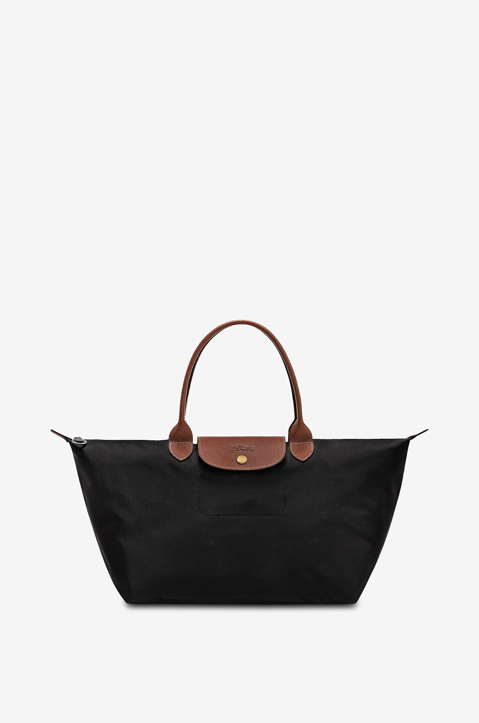 LONGCHAMP Sac cabas en toile et cuir Le Pliage Original L Femme NOIR 1