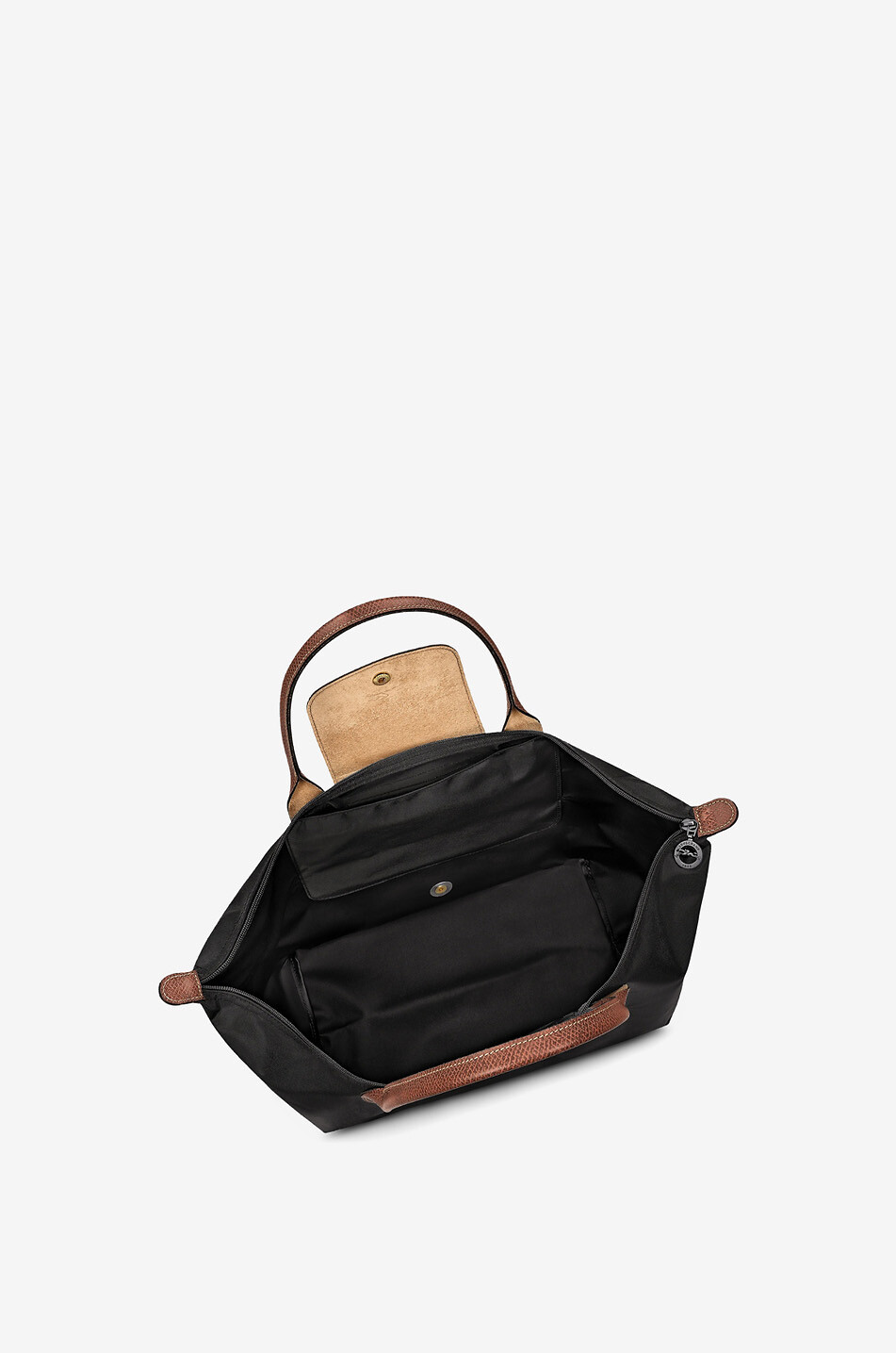 LONGCHAMP Sac cabas en toile et cuir Le Pliage Original L Femme NOIR 5