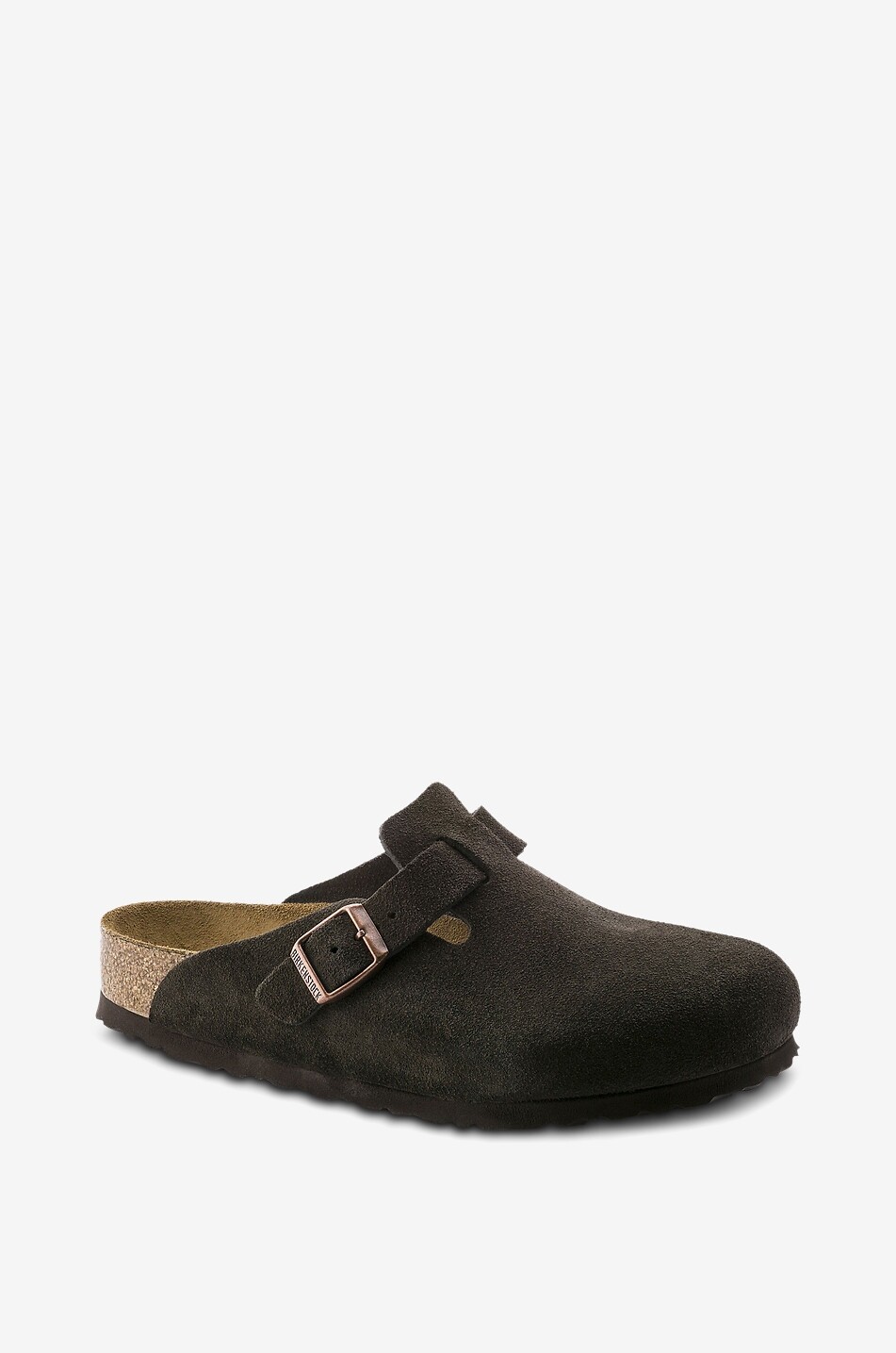 BIRKENSTOCK Boston suede clogs Women DARK BROWN 1