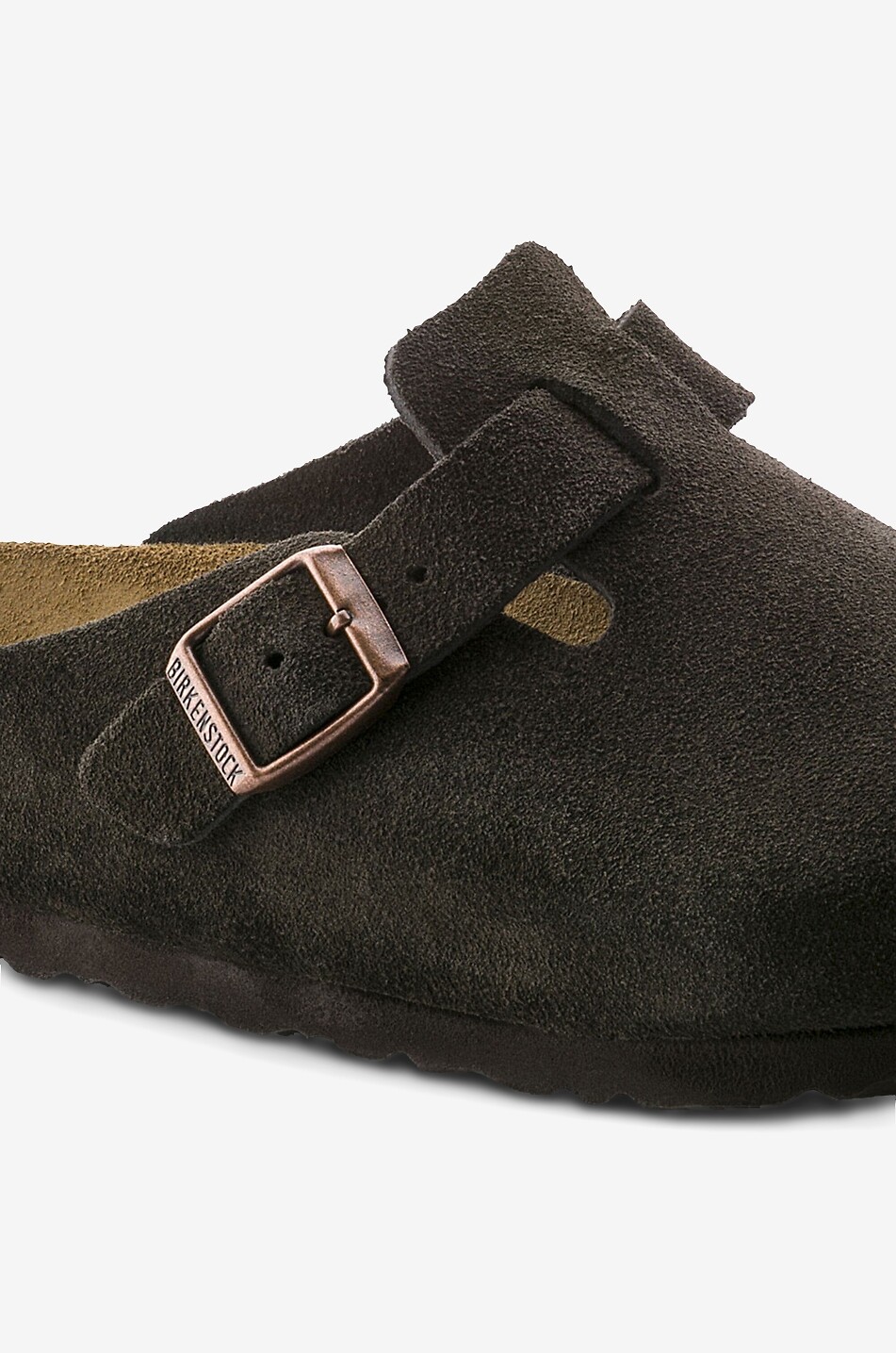 BIRKENSTOCK Boston suede clogs Women DARK BROWN 3