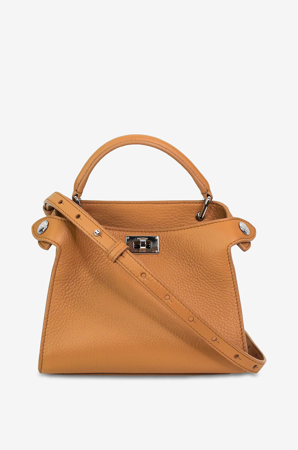 MICHINO Handtasche aus genarbtem Leder Lutece Nano Damen KAMELFARBEN 1