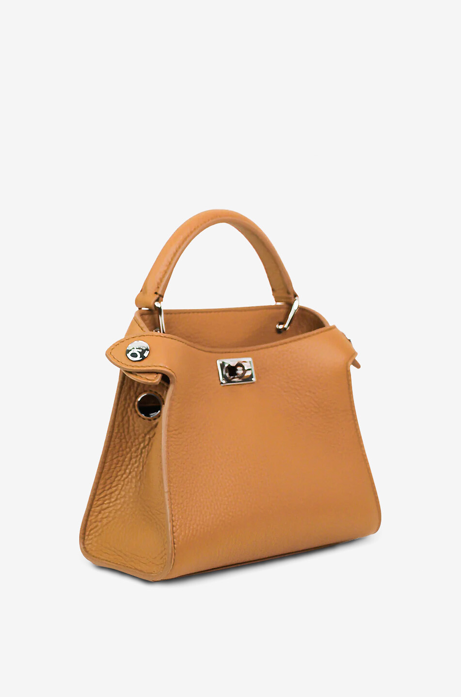 MICHINO Handtasche aus genarbtem Leder Lutece Nano Damen KAMELFARBEN 4