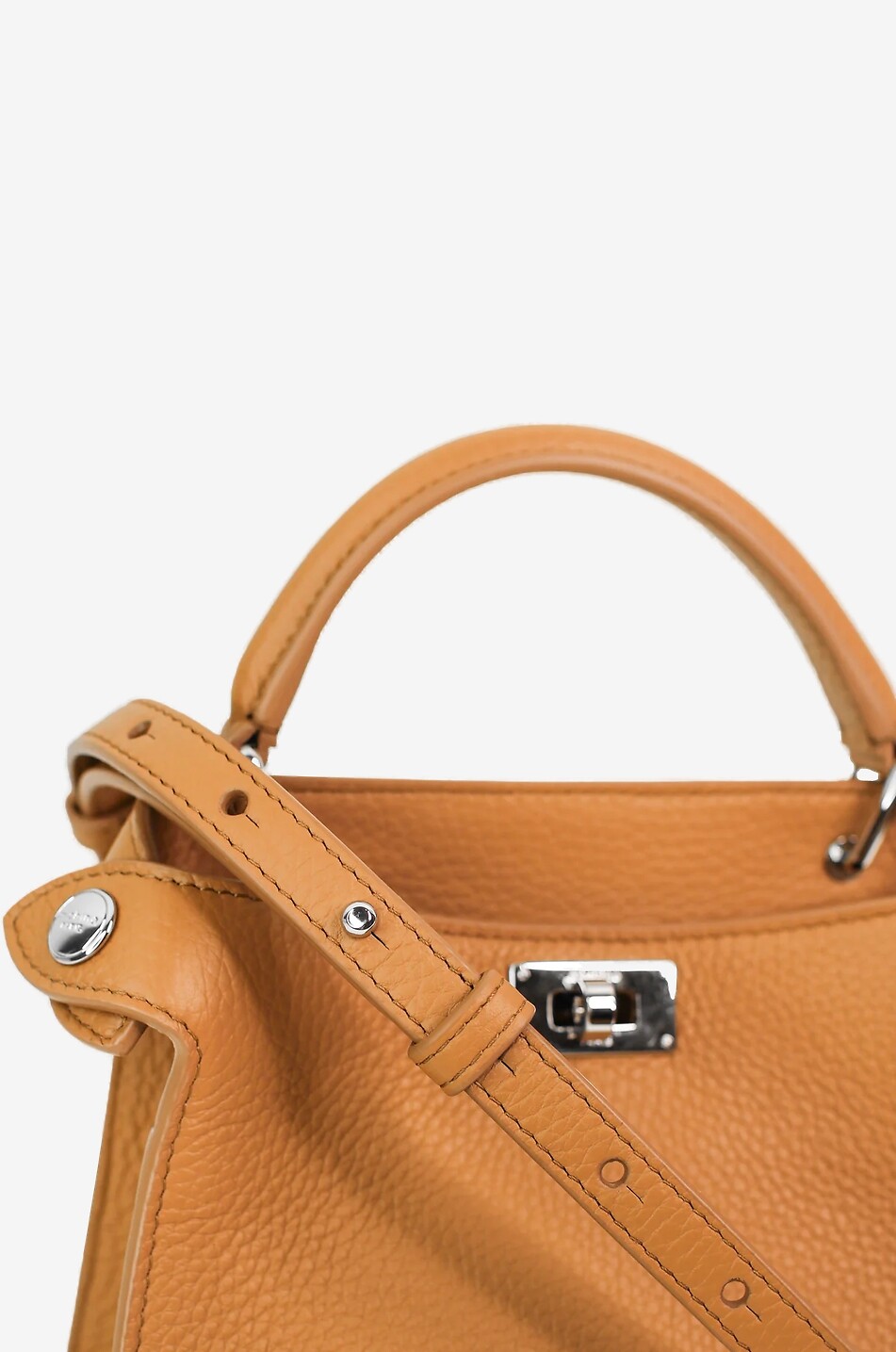 MICHINO Handtasche aus genarbtem Leder Lutece Nano Damen KAMELFARBEN 7