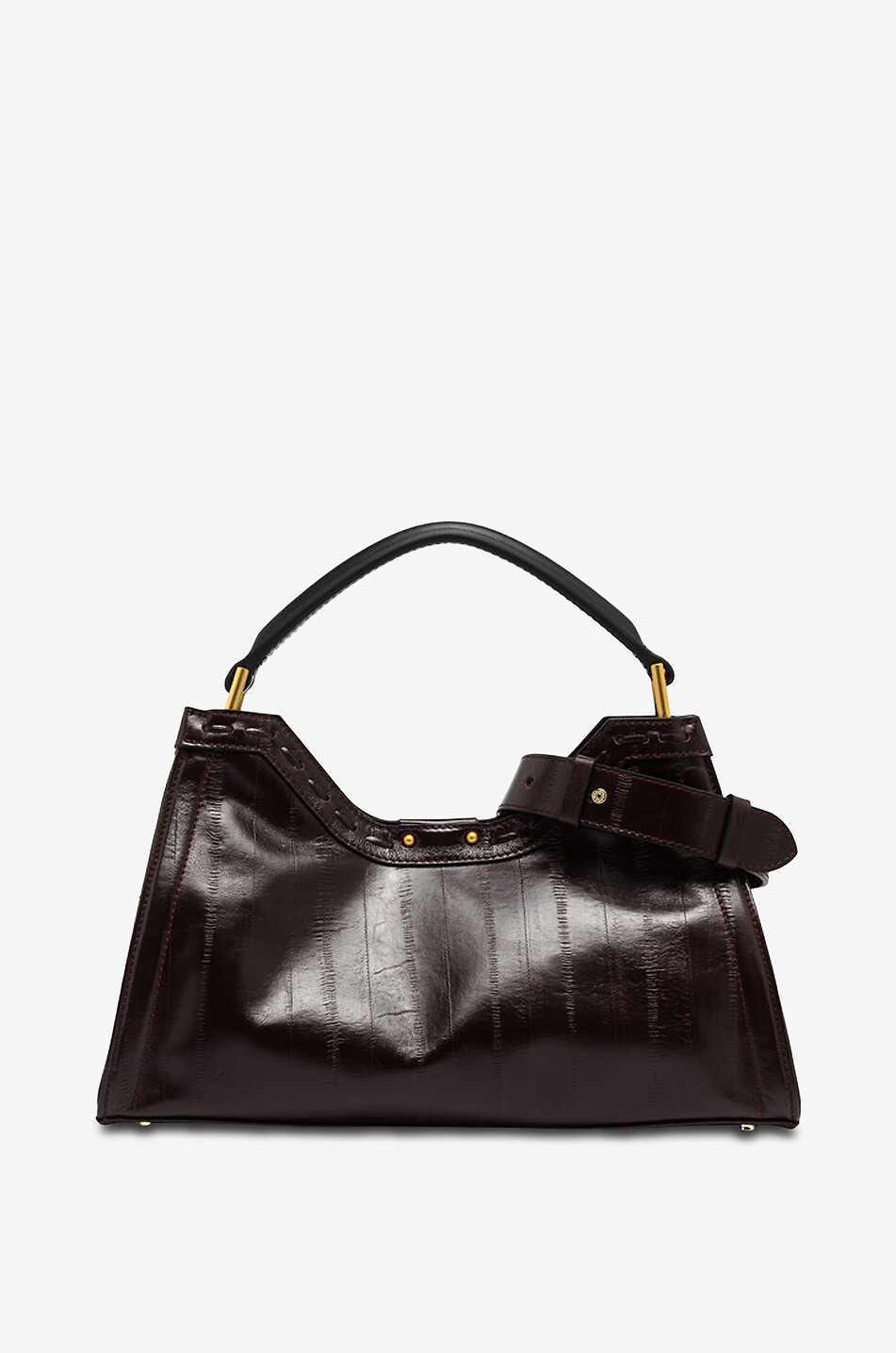 GIANNI CHIARINI Sac à main en cuir effet ntique Aurora Medium Femme ROUGE FONCÉ 1