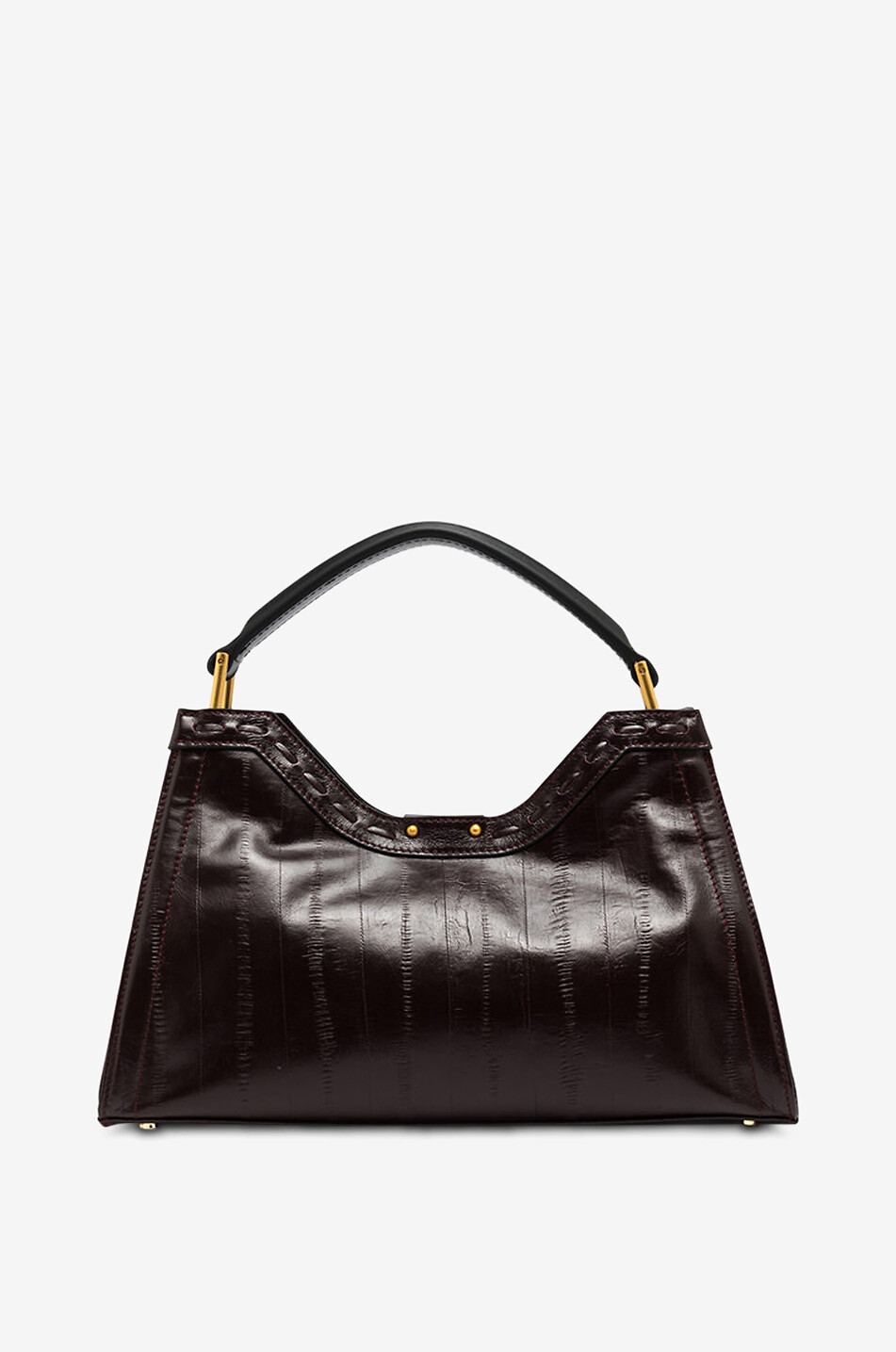 GIANNI CHIARINI Sac à main en cuir effet ntique Aurora Medium Femme ROUGE FONCÉ 2