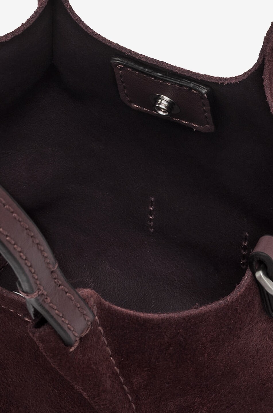 GIANNI CHIARINI Shopper aus Veloursleder Dua Small Damen DUNKELROT 4