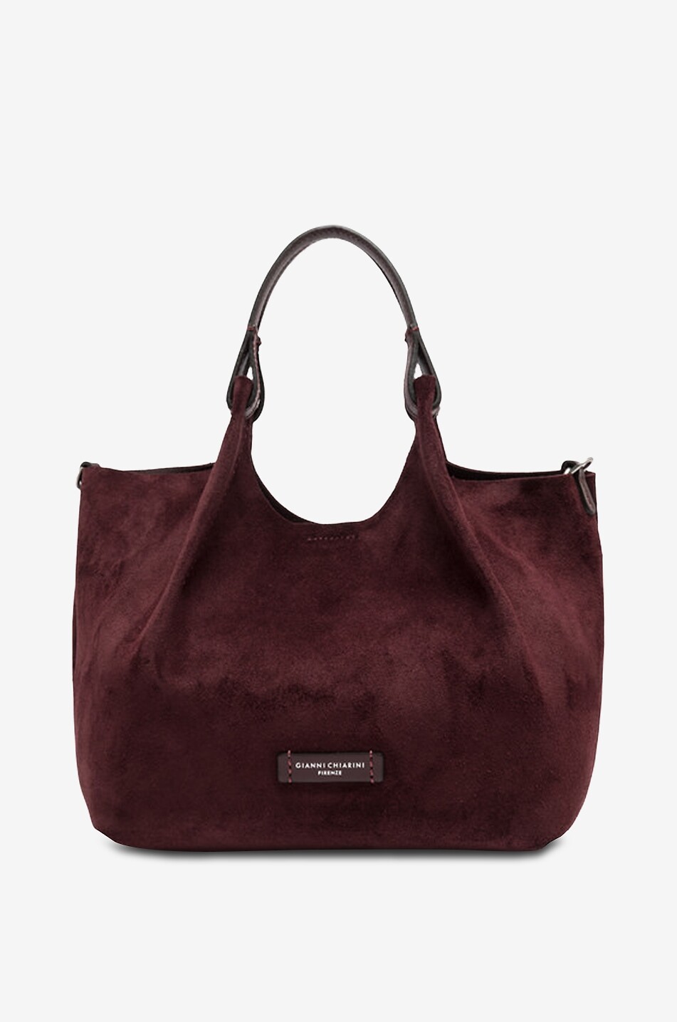 Shopper aus Veloursleder mit Mäppchen Dua Medium