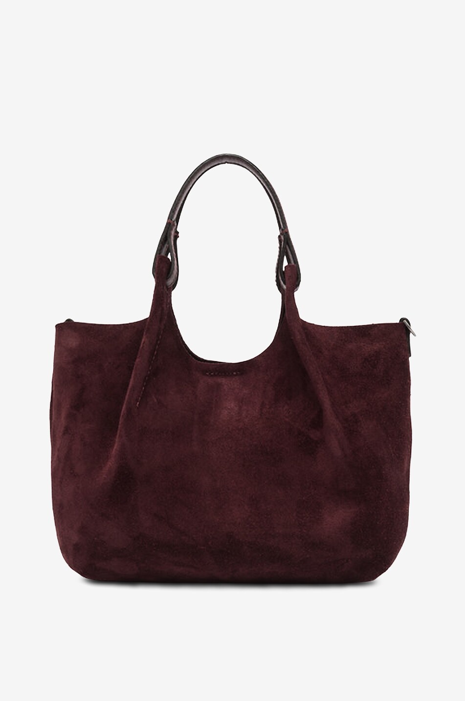 GIANNI CHIARINI Shopper aus Veloursleder mit Mäppchen Dua Medium Damen DUNKELROT 4