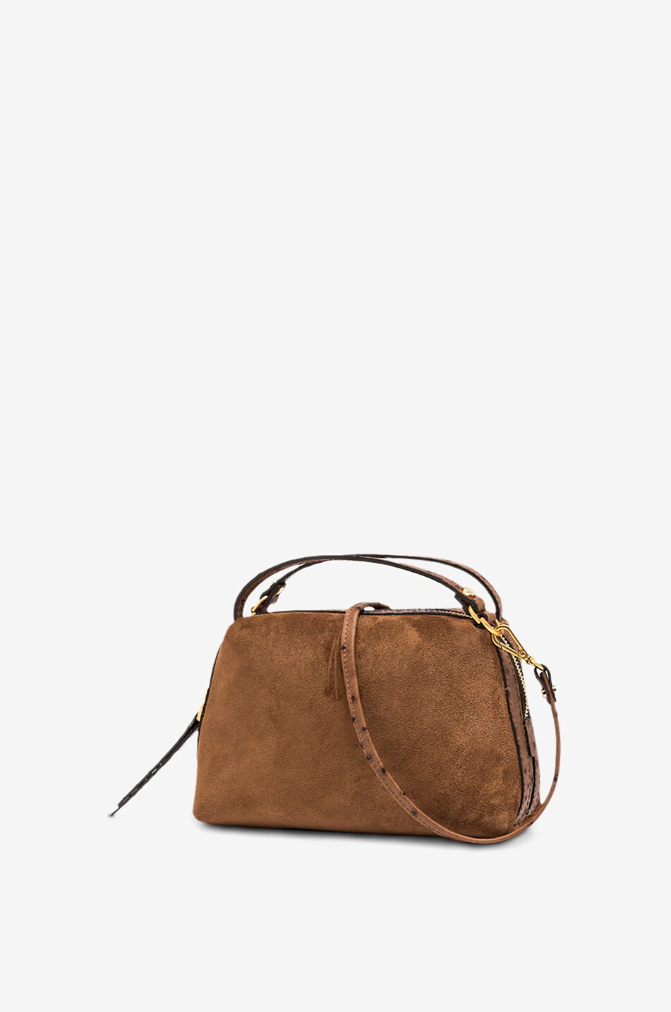 GIANNI CHIARINI Handtasche aus Veloursleder Alifa Small Damen COGNAC 3