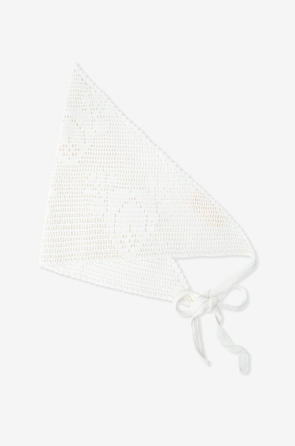 LOEFFLER RANDALL Viv cotton crochet head scarf Women WHITE 2